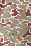 Camouflage Jack-O-Lantern Applique Shorts Set