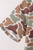 Camouflage Jack-O-Lantern Applique Shorts Set