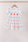 Blue Pumpkin Embroidery Ruffle Dress