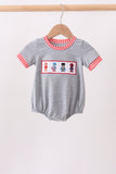 Grey character embroidery bubble