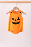 Orange Jack-O-Lantern  Applique Bubble