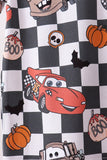 Checkered racing bamboo shorts set