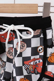 Black racing bamboo shorts set
