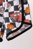Black racing bamboo shorts set