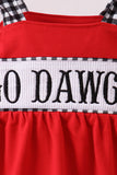Red Georgia Go Dawgs Smocked Bubble