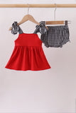 Red Georgia Go Dawgs Smocked Bloomer Set