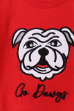 Red Georgia Applique Shorts Set