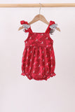 Maroon Alabama Roll Tide Smocked Bubble