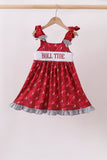 Maroon Alabama Roll Tide Smocked Ruffle Dress