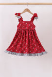 Maroon Alabama Roll Tide Smocked Ruffle Dress