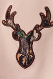 Gray Deer Applique Pants Set
