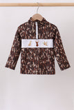 Camouflage hunting embroidery pullover