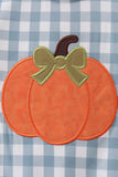 Orange Pumpkin Applique Romper