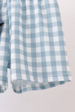 Dusty blue Pumpkin Applique Shorts Set