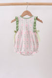 Sage Pumpkin Bow Embroidery Ruffle Bubble