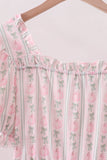 Pumpkin Bow Embroidery Mom Tiered Dress