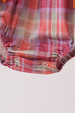 Camel Pumpkin Embroidery Ruffle Plaid Bubble