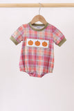 Camel Pumpkin Embroidery Plaid Bubble