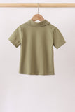 Camel Pumpkin Embroidery Button Down Shirt