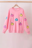 Pink Pumpkin Sequin Mom&me Top