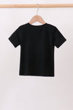 Black Pumpkin cat Embroidery Top
