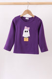 Purple Ghost Applique Top
