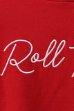 Maroon Alabama Roll Tide Embroidery Top