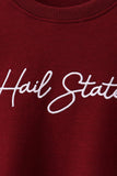 Brown Mississippi Hail State Embroidery Top
