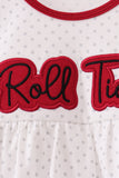 Red Alabama Roll Tide Embroidery Bubble