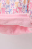 Pink Bow Fleece Hoodie Jacket