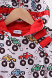 Monster truck fleece hoodie jacket
