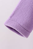 Purple Fleece Bow Coat