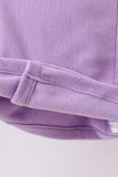 Purple Fleece Bow Coat