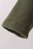 Green Fleece Bow Coat