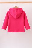 Magenta Fleece Bow Coat