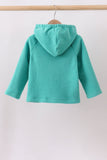 Turquoise Fleece Bow Coat