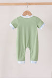 Green Pumpkin Embroidery Romper