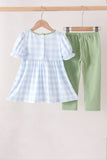 Blue Pumpkin Embroidery Pants Set