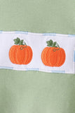 Blue Pumpkin Embroidery Gingham pants Set