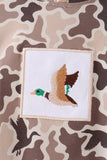 Camouflage duck embroidery hoodie bubble