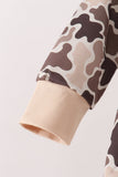 Camouflage duck embroidery hoodie bubble