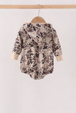 Camouflage duck embroidery hoodie bubble