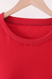Red Alabama sequin mom top