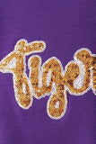 LSU tiger sequin twirl skorts set