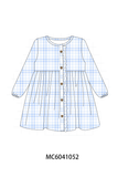 Blue Plaid Ruffle Dress