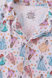 Blue princess bamboo mom gown