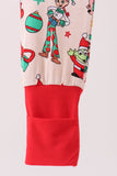 Red christmas toy story ruffle bamboo romper