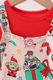 Red christmas toy story bamboo 2pc set