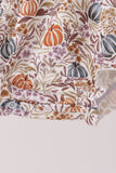 Pumpkin Embroidery Ruffle Bubble