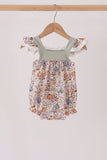 Pumpkin Embroidery Ruffle Bubble